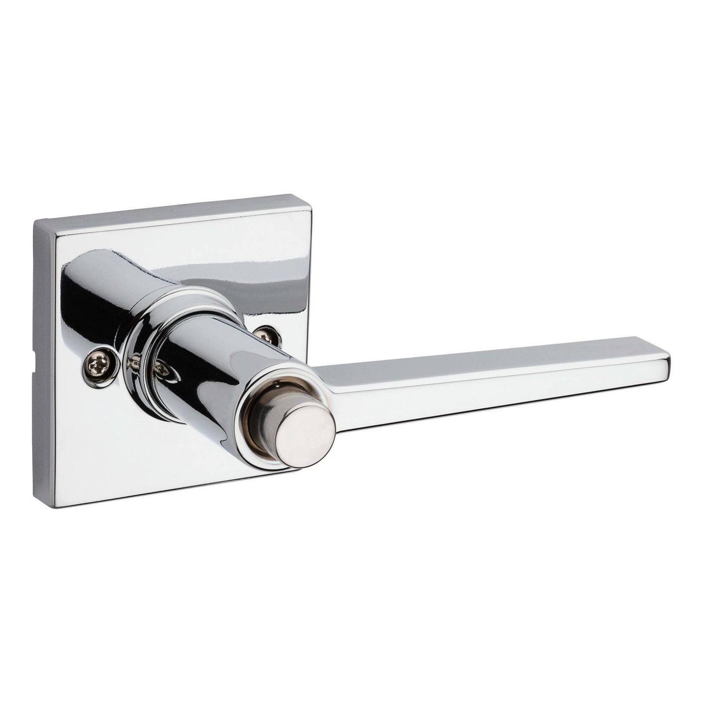 Kwikset Safe Lock Daylon Lever Square Rose Privacy Lock Satin Nickel