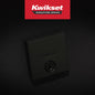 Kwikset Downtown Deadbolt Lock, Matte Black Square Exterior Keyed One Sided