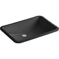 Kohler K-2215-7 1-Bowl Undermount Bathroom Sink w/Overflow Black Black