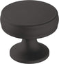 Amerock Cabinet Knob Matte Black 1-1/4 inch 32 mm Diameter Renown