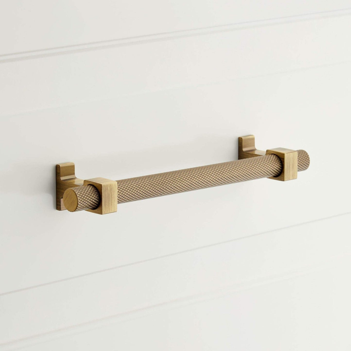 Signature Hardware 462366 Andrex 6-5/16" Center to Center Bar Pull-Antique Brass