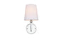 Living District LD7322W6CH Colson 1-Light Metal&Fabric Bath Sconce Chrome/White