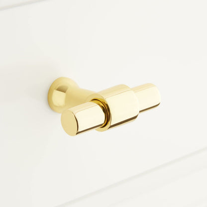 Signature Hardware SH553065PBS Strasbourg 1-3/4" Cabinet T-Knob - Polished Brass