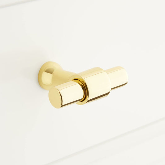Signature Hardware SH553065PBS Strasbourg 1-3/4" Cabinet T-Knob - Polished Brass