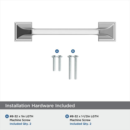 Amerock BP3688126 Cabinet Pull Exceed Polished Chrome 3-3/4" C2C