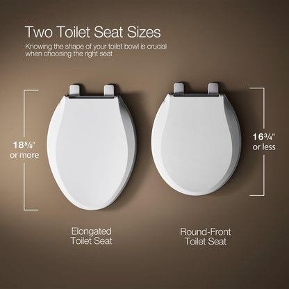 KOHLER 4636-RL-47 Cachet ReadyLatch Elongated Toilet Seat Slow Close Almond