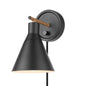 GLOBE Electric 51725 1-Light Dimmable Plug-in or Hardwire Wall Sconce, MB