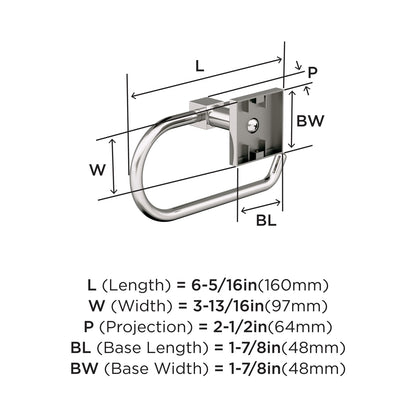 Amerock Appoint Polished Nickel Single Post Tissue Holder, BH36071PN