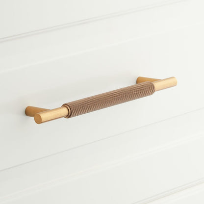 Signature Hardware SH553101VB Arles 6" C2C Bar Cabinet Pull - Vintage Brass
