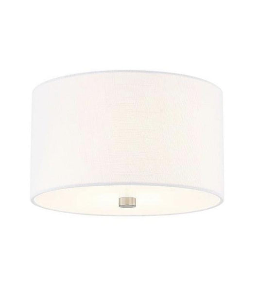 Justice Design - Textile - 2 Light Classic Drum Flush Mount