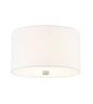 Justice Design - Textile - 2 Light Classic Drum Flush Mount