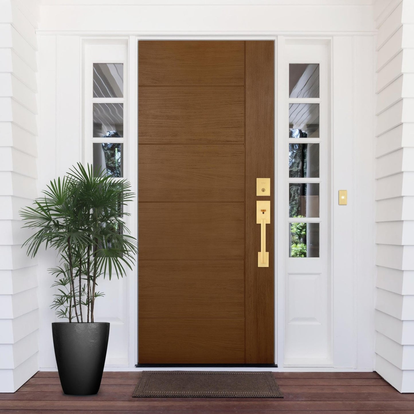 Kwikset 818SCELIP San Clemente Single Cylinder Keyed Exterior Only Satin Chrome