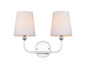 Elegant Lighting LD7322W16CH - Colson Bath Vanity 2-Light - Chrome