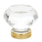 Emtek 86011US4 Old Town Clear 1-1/4" Cabinet Knob Satin Brass Finish