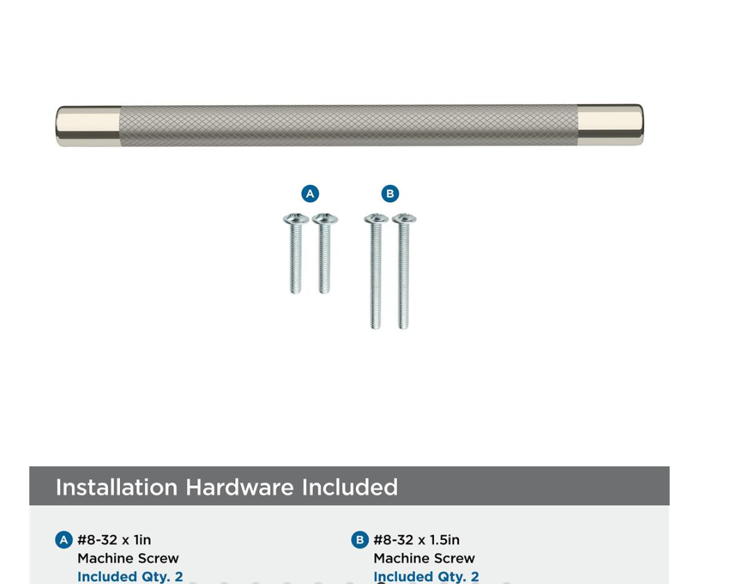 Amerock - ESQUIRE Cabinet Pull - 8" center-to-center - Polished Nickel/SS