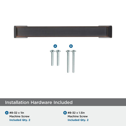 Amerock Cabinet Pull Oil Rubbed Bronze 3-3/4 inch (96 mm) Center to Center