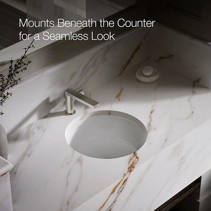 Kohler K-2883-96 1-Bowl Round Undermount Bath Sink Biscuit