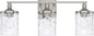 HomePlace Lighting 128831BN-451 Clear Water Glass Vanity Wall Light, 3-Light