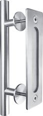 Miseno HBD5830SN 7" Long C2C Barn Door Handle/Pull Set - Satin Nickel