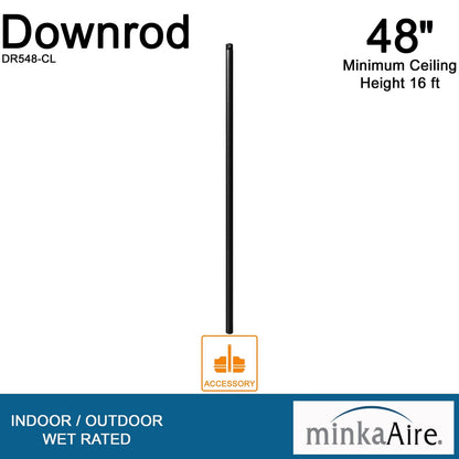 Minka-Aire 48 Inch Ceiling Fan Downrod - Coal - DR548-CL