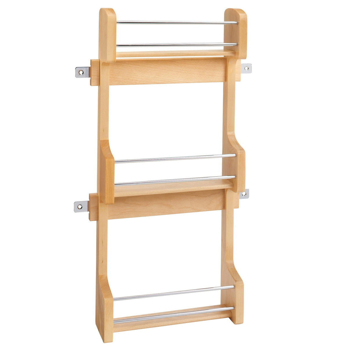 Rev-A-Shelf 15" 4SR-15 - 3 Tiered Pull Out Shelf Pantry Organizer Maple Wood
