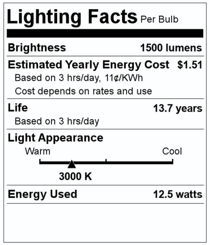 SATCO S12430 LED Light Bulb - Natural White - Clear - Dimmable - Pack of 3