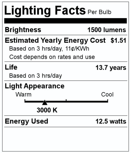 SATCO S12430 LED Light Bulb - Natural White - Clear - Dimmable - Pack of 3