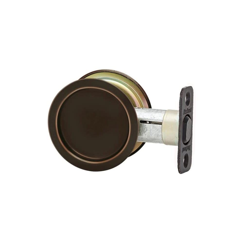 Kwikset 334-11P Round Universal Pocket Door Lock 2-3/8" Backset&2-1/8" Crossbore