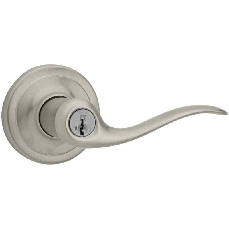 Kwikset 740TNL-15SMT Smartkey Tustin Entry Leverset Satin Nickel
