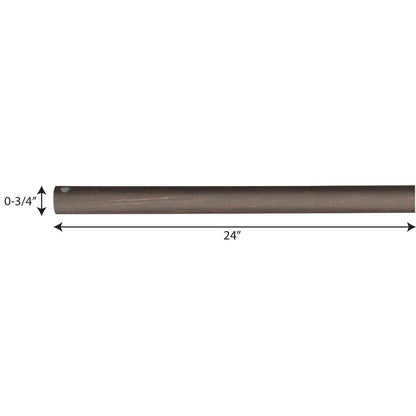 Progress Lighting P2605-20 AirPro Ceiling Fan Steel Downrod, 24", Antique Bronze