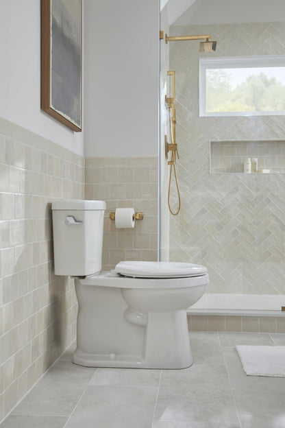 Gerber Elongated Toilet Seat with Cover, Soft Close, No Slam