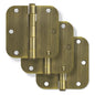 Miseno HDH3503U5 5/8" Radius Corner Door Hinge-Pack of 3-Antique Brass