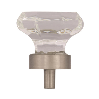 Amerock BP53704G10 Classic Cabinet Knob Clear/Satin Nickel 1-5/16" Diameter