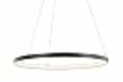 JONATHAN Y 15.75" Matte Black Modern LED Pendant Dimmable Round JYL7202A