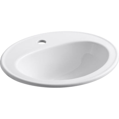 KOHLER PENNINGTON® 20X17, 20.25" x 17.5", Oval Basin with Overflow Drain