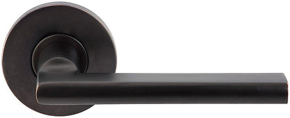 INOX RA243L472-10B RA Round Door Lever, 2-3/4-Inch Backset, Oil Rubbed Bronze