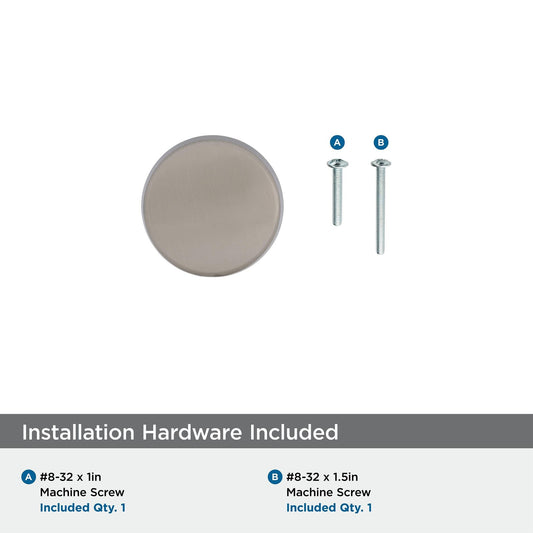 Amerock BP55272G10 Blackrock Cabinet Knob Satin Nickel 1-5/8" Diameter