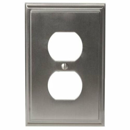 Amerock 1906966 Mulholland Double Outlet Switch Plate - Nickel - 5 Pack