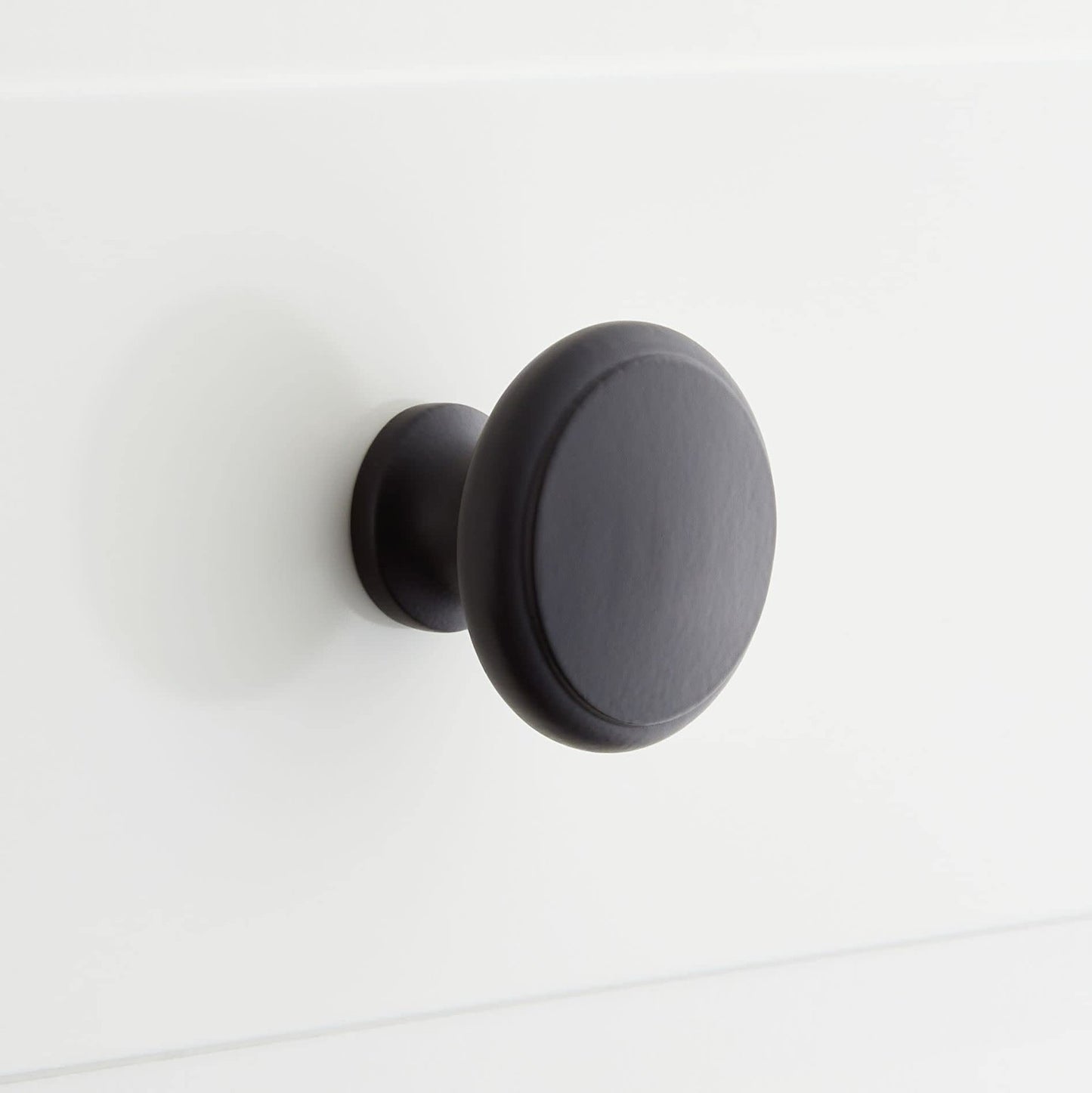 Signature Hardware EH110-11/4.BLK Nantes 1-1/4" Round Cabinet Knob - Matte Black