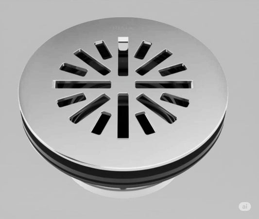 Delta Faucet 4 Inch Round Shower Floor Drain Chrome, Shower Drain Kit, Round