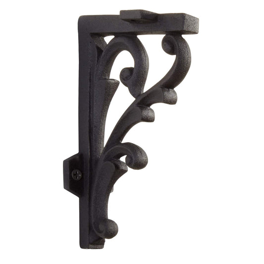 Signature Hardware 353133 Miette 4-1/2" Iron Shelf Bracket - Black Powder Coat