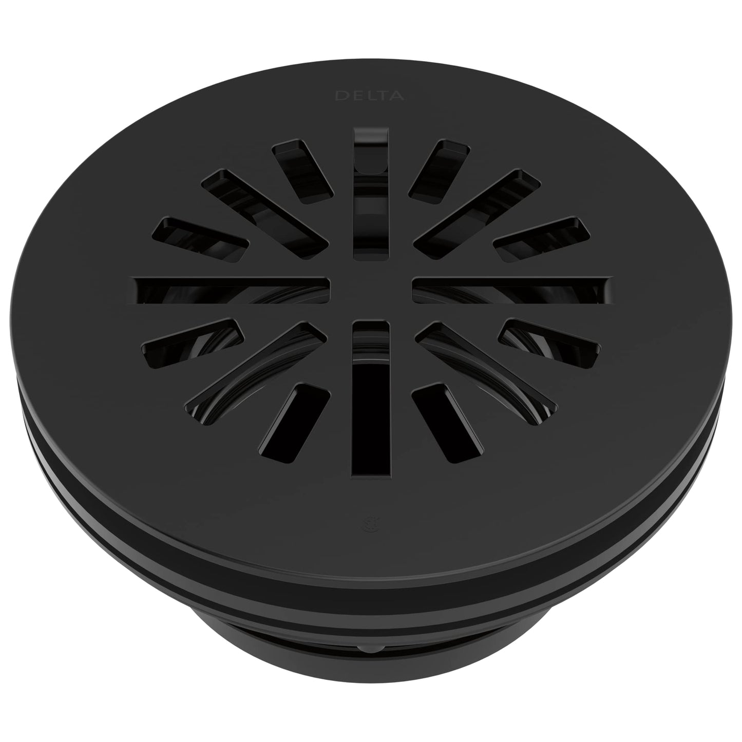 Delta DT051411-BL - 4 inch Prefab Round Shower Drain - Matte Black