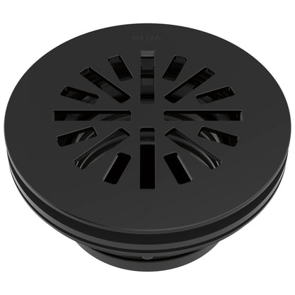 Delta DT051411-BL - 4 inch Prefab Round Shower Drain - Matte Black