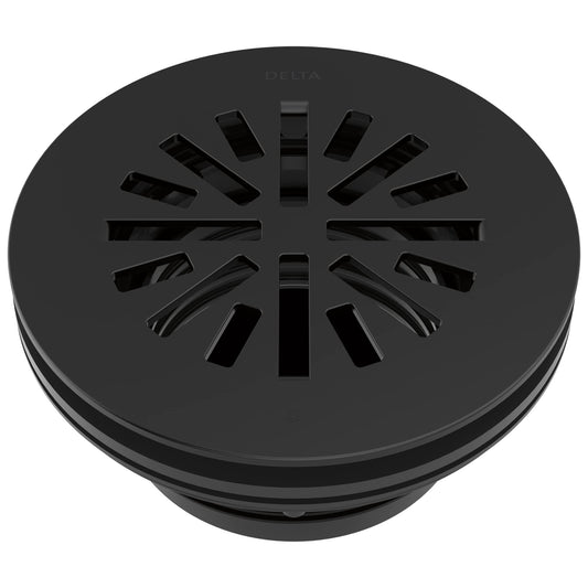 Delta DT051411-BL - 4 inch Prefab Round Shower Drain - Matte Black