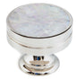 Schaub 990-MOP-PN Solid Brass 1-3/8" Dia Knob Polished Nickel w/Mother of Pearl