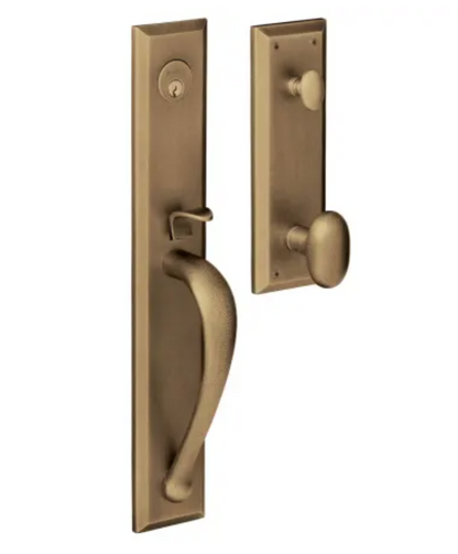 Baldwin Cody Style Full Escutcheon Single Cylinder Handleset with Interior Oval