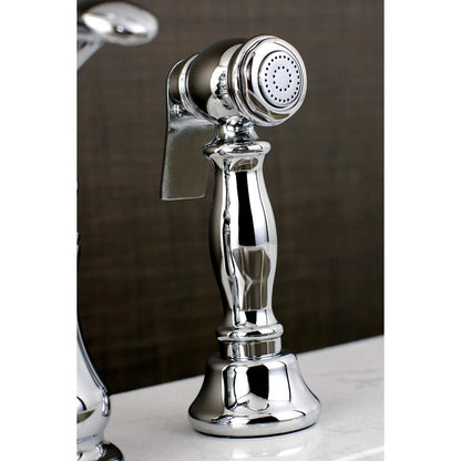Kingston Brass KS7801TPLBS Templeton KitchenFaucet with Sprayer, Polished Chrome