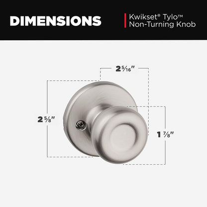 Kwikset 488T-15V1 Tylo Knob Half Dummy Satin Nickel Finish
