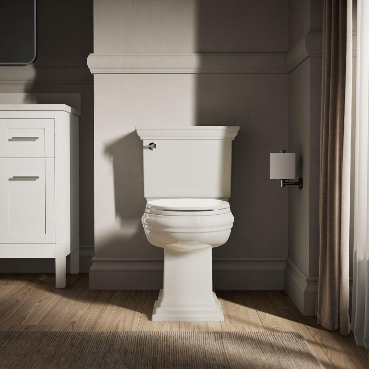 KOHLER 20110-96 Brevia Slow Close Toilet Seat Elongated Biscuit