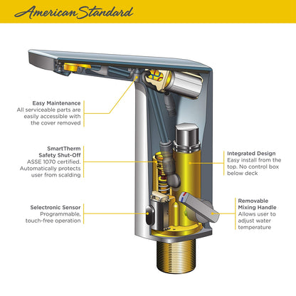 American Standard 702B105.002 Paradigm Touchless Faucet Chrome Polished